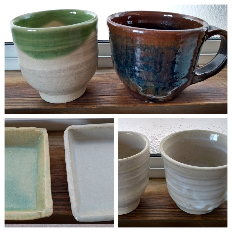 Tea cups, coffee cups, and little side plates