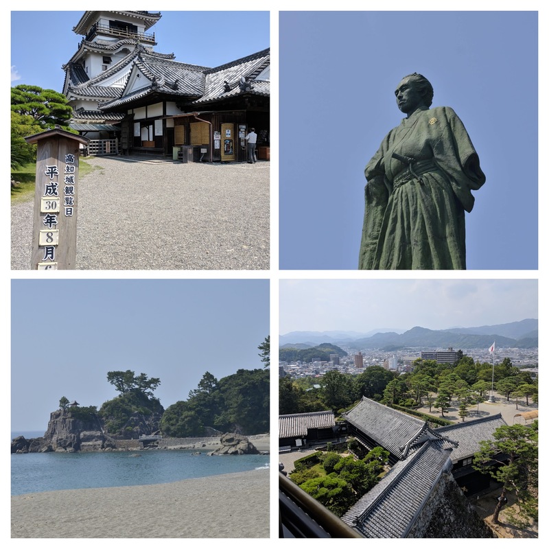 Kochi castle and Sakamoto Ryoma