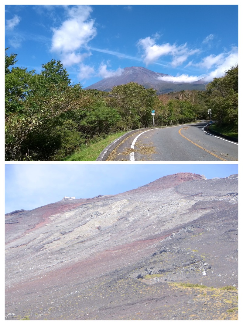 On the road towards the 5th station, and view from the top